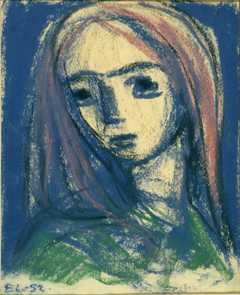 Pastellkrita p&aring; papper 1952