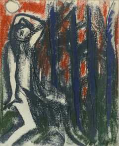 Pastellkrita p&aring; papper 1953