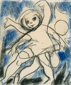 Pastellkrita p&aring; papper 1955